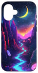 iPhone 16 Mystic Crescent River Night Landscape Case