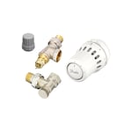 Danfoss - Kit thermostatique complet avec tête React™ + corps ra-fn 15 équerre inversé + coude de réglage