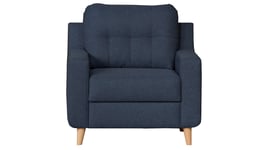 Fauteuil en tissu MIDLAND coloris bleu