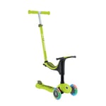 Globber - GO•UP Sporty Lights - Trottinette évolutive 3 Roues avec siège, pour Les Enfants de 15 Mois à 6 Ans, Vert