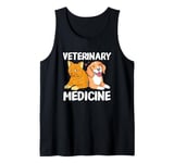 Veterinarian Cute Dog And Cat Veterinary Medicine Tank Top