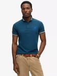 Superdry Chinese New Year Superstate Polo Shirt, Blue Bottle