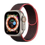 Nylon klokkerem Apple Watch Ultra (49mm) - Blackred