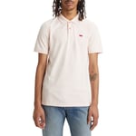 Polo Levi's® coton avec manches courtes et col boutonné rose