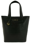 DKNY Black Tote Bag Medium Leather Croc Embossed Womens Handbag RRP £375