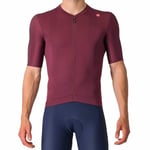 Castelli Espresso Short Sleeve Cycling Jersey - SS24 Deep Bordeaux / Silver Moon Small Bordeaux/Silver