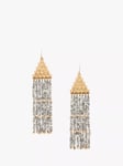 AllSaints Pyramid Beaded Chandelier Earrings