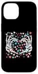 iPhone 14 Skeleton Hand Heart Funny Bones Valentine's Day Men Women Case