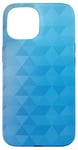 Coque pour iPhone 15 Polygone Géométrie Océan Bleu Dégradé