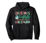 Christmas Lights Bunco Nights Xmas Tree Vintage Matching Pullover Hoodie