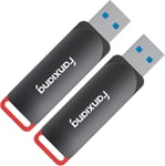 Clés USB 64Gox2 pièces, clé USB 3.0, Vitesse de Lecture de la clé USB Jusqu`à 200MB/s, clé USB en métal pour PC, Ordinateur Portable, Ordinateur, Voiture, TV F309(Q1036)