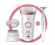 Braun Silk-épil 9 SkinSpa SensoSmart Epilator (4-in-1 epilation, exfoliation & skin care system + 8 extras)