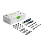 Festool SYS3 S 76-1/4"-CE RA Skrallehåndtaksett til Systainer 3 stativer, 36 deler