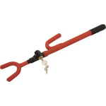 Steering Wheel Lock - Hardened Steel - 180mm to 365mm Range - Vinyl Coating