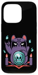 Coque pour iPhone 13 Pro Chat japonais ManekiNeko - Bad Luck - Adorable chat gothique