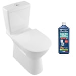 WC à poser sortie verticale VILLEROY ET BOCH O.novo avec abattant + nettoyant