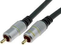 Cable noir RCA dore 5m - ADNAuto