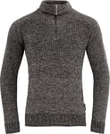 Devold Men's Bispen Wool Zip Neck Ink, S