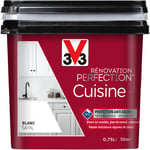 V33 - Peinture cuisine Rénovation perfection® satin 0,75L - Blanc