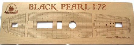 Revell, Zvezda Black Pearl, Pirate Ship 1:72 - laser cut wooden deck for model