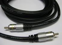 HQ Digital Audio Coaxial Lead Cable SPDIF 3m