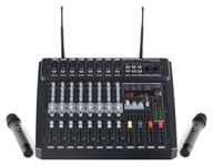 Table de Mixage Studio Audio Mixer Console Bluetooth USB 8 Canaux Mics Sans Fil