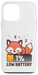 iPhone 13 Pro Max Funny Fox Low Battery Clothes Sweet Gift Nightie Insomnia Case