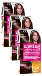 L'Oréal Paris Casting Crème Gloss Coloration Ton sur Ton pour Cheveux - Sans Ammoniaque - Marron Glacé (415) (Lot de 3)