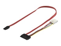 Microconnect - Sata-Kabel - Serial Ata 150/300 - Sata-Kombination Till 4 Pin Intern Effekt, Sata - 50 Cm