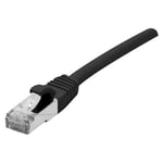 Cordon RJ45 étanche CAT 6A S/FTP noir - 10 m