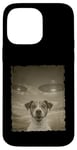 Coque pour iPhone 14 Pro Max Jack Russell Chien Selfie Vieux Téléphone Photo Drôle Observation OVNI