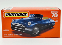 MATCHBOX - KURTIS SPORT CAR 1949 - 1/64 -  VOITURE MINIATURE - BLEU - 100% NEUF