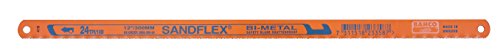 Bahco 3906-250-24-5P 24 TPI Sand Flex Bi-Metal Hand Hacksaw Blade, Orange, 250 mm, Set of 5 Piece
