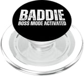 Baddie Boss Mode Activated Female Empowering Strong Women PopSockets PopGrip for MagSafe