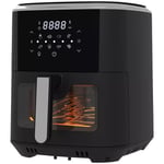 1500W 4 in 1 Air Fryer w/ Air Fry Bake Roast Dehydrator Function Cookbook 6.5L