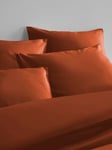 Parure Linge de lit Olivia Caramel - Set Housse de Couette 260x240 cm + 2 taies d'oreiller 60x70 cm