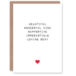 Valentines Day Greeting Card Lovely Words Wonderful Irresistible For Him or Her