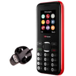 TTfone TT150 Red Dual SIM - EE Pay As You Go Mobile Phone | Senior-Friendly, Com