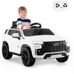 Costway - 12V suv Chevrolet Tahoe Voiture Électrique Enfant avec Télécommande 2,4G, Véhicule Électrique avec Lumière & Musique, Démarrage Lent,