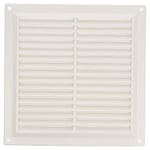 Amig - Grille de ventilation carrée en Plastique avec moustiquaire | Grilles d'aération pour sortie d'air | Idéal pour plafond de cuisine et salle de bain | Dimensions : 200 x 200 mm | Couleur: Blanc