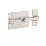 Thirard - Targette pêne plat pour porte d'ameublement, 50mm, inox