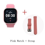 Montre Intelligente Wonlex Pour Enfants,Montre-Bracelet Intelligente,Prise En Charge De Whatsapppig Kt19pro,Android 8.0,Caméra Vidéo,Téléphone Intelligent Connecté,Gps,4g - Type Pink And Strap