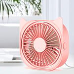 GRTVF USB Bureau Ventilateur, USB Alimentation Bureau Ventilateur Ultra-Silencieux Troisième Vitesse Vitesse 5 Pouces Portable Mini Ventilateur for PC de Bureau Chambre (Color : Rose)