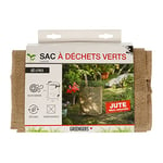 Greengers - Sacs à déchets de jardin, Jardin - Sac à déchets verts en fibre naturelle 60L, Sac à déchets de jardin 60L, Sac jardinage déchets 60L - 1 Sac - 4 Poignées, Sac résistant - ø40 x H50cm