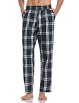 Aseniza Bas de Pyjama Homme Pantalon de Pyjama Homme à Carreaux 100% Coton Confortable et Respirant Décontracté Pantalons Hommes