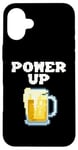 Coque pour iPhone 16 Plus Mug à bière pixelisé Power Up