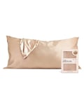 Kitsch Satin Pillowcase for Hair & Skin - Softer Than Silk Pillowcase for Hair and Skin | Cooling Satin Pillowcases with Zipper | Satin Pillow Case Cover | Pillow Cases King Size (Champagne, 1 Pack)