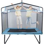 Trampoline pour Enfants 175x126x165 cm Mini Trampoline Exterieur Interieur pour Tout-petits avec Filet de Securite Barre Gymnastique et Hamac Cadeau