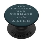 30% Unicorn 50% Mermaid 20% Alien PopSockets PopGrip Adhésif