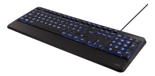 Full-size big letter keyboard, blue LED backlight, 1.75m USB